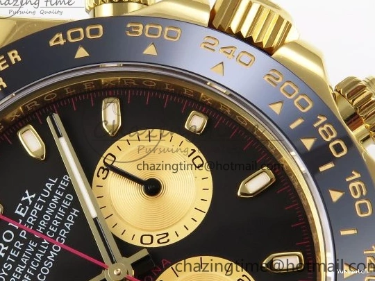 EDITION DAYTONA STRAP 116518 DIAL 1:1 YG BLACK RUBBER APSF ON SH4130 BEST OYSTERFLEX 0426